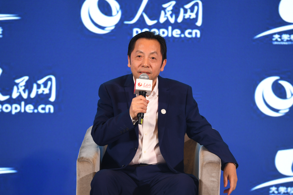 對外經濟貿易大學校長夏文斌。人民網記者 翁奇羽 攝