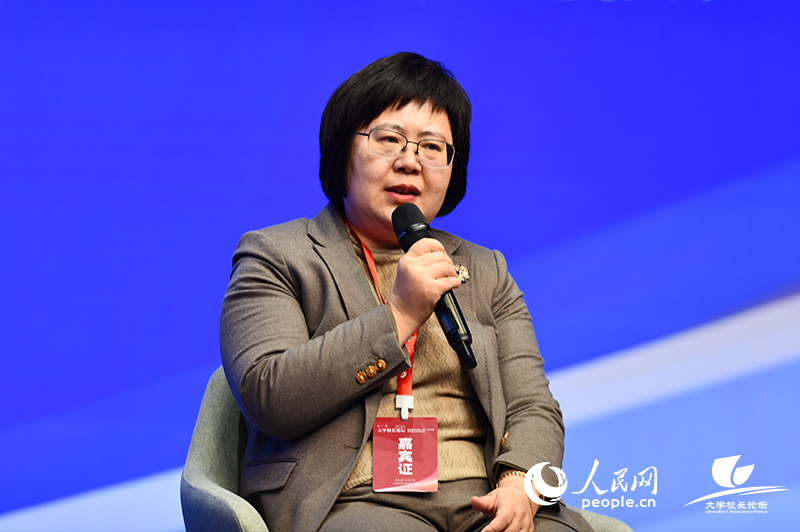 天津科技大學校黨委常委、副校長王敏。人民網記者任峰濤攝