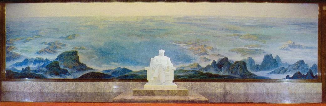 1977年《祖国大地》壁画现场照片